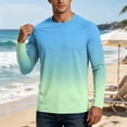 thumbnail image 5 of Long Sleeve Shirt Men Beach Summer Athletic Quick Dry Sun Protection Fishing Outdoor Hiking UPF 50 Running T-Shirt, M, 5 of 6