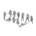 thumbnail image 3 of 11 figuras en miniatura, figuras de personas en miniatura, decoración de paisaje sin pintar 3 cm, 3 of 9
