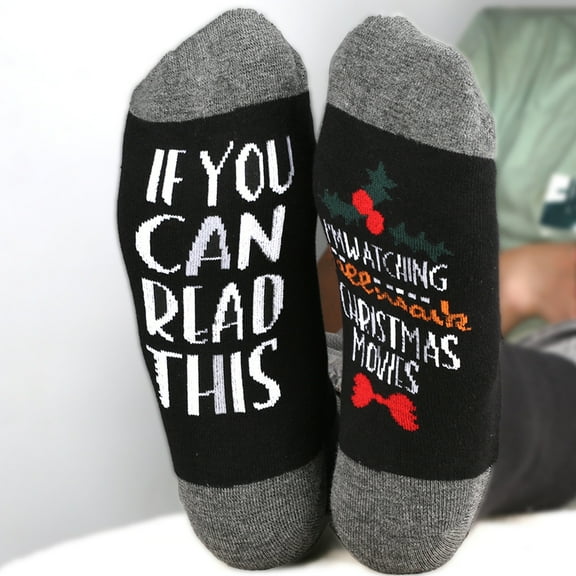 Zhuge 3 pairs Christmas Socks Women,Funny Cute Holiday socks,Novelty Xmas Crew Socks,Crazy Christmas Gifts for Women Girls，Black