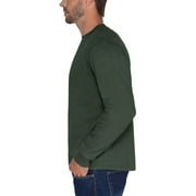 BC Clothing Men’s Fleece Lined Relaxed Fit Crew Sweatshirt (Green, Small)