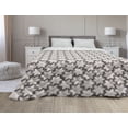 thumbnail image 1 of Animal Down Alternative Comforter, Hand Drawn Zentangle Patterned Repetitive Illustration, Microfiber Quilt for All Season, 5 Sizes, Sepia and Champagne, by Ambesonne, 1 of 3