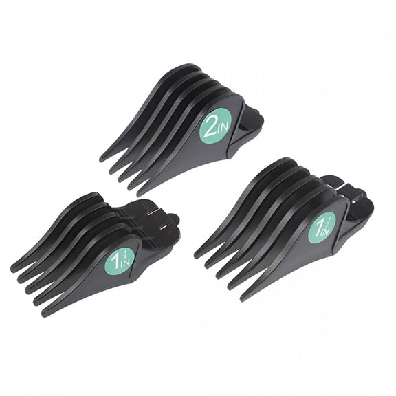 EXLEAF 3 Pcs Premium Clipper Guards, No.16, No.12, No.10, Black