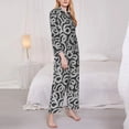 thumbnail image 3 of Fotbe Snake Pattern Long Sleeve Pajama Set for Women,Sleepwear Set,2-piece Loungewear Set,Soft PJs Comfy Nightwear with Pockets -XX-Large, 3 of 7