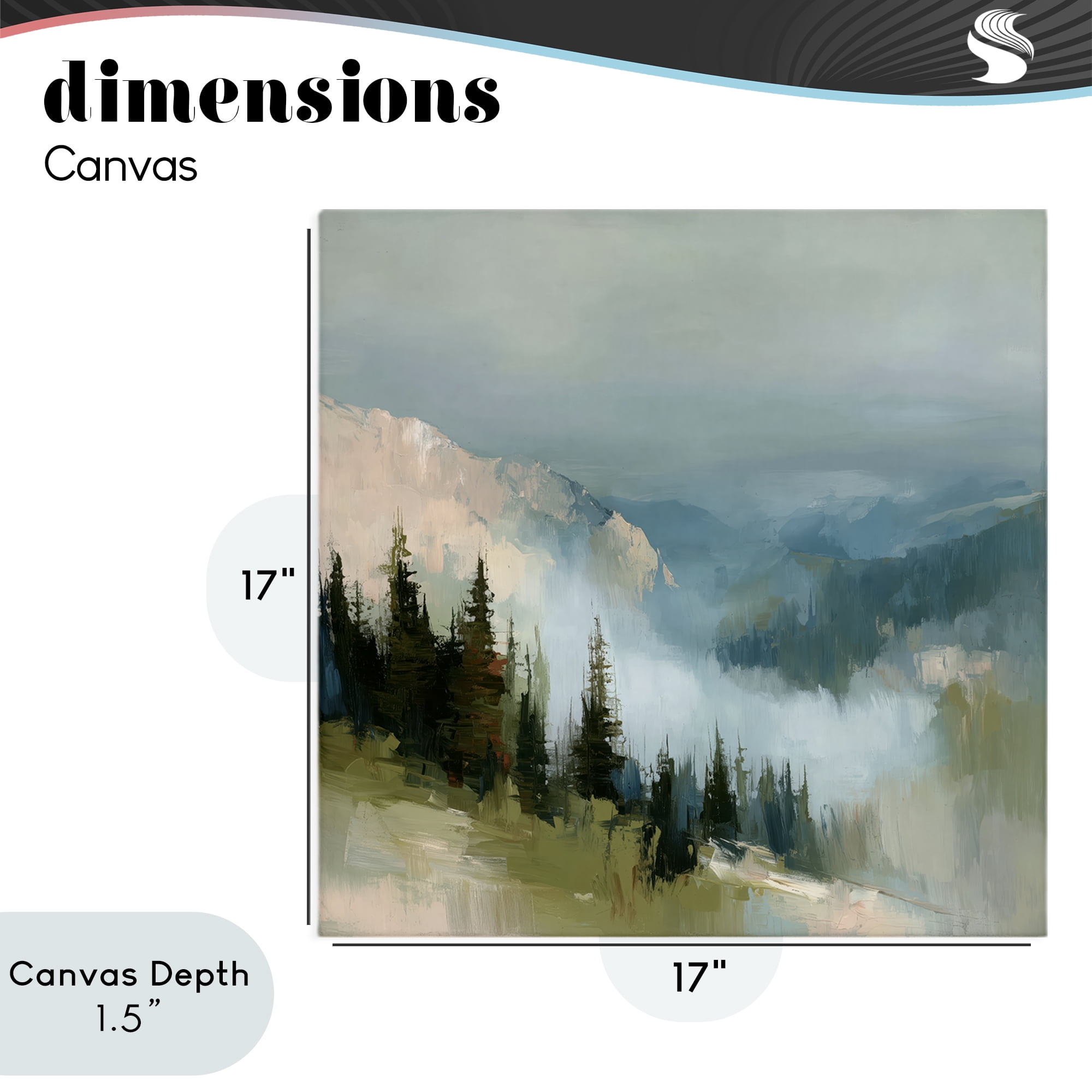Stupell Industries Mountain Forest Impression Canvas Wall Art, design by Kim Curinga