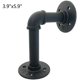 thumbnail image 1 of 1pc Industrial Retro Wall Mounted Iron Hanger Pipe Rack Clothes Rail, 1 of 3