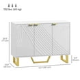 thumbnail image 3 of HOMCOM Sideboard with Adjustable Shelves, Modern Buffet Cabinet, White, 3 of 10