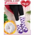 thumbnail image 5 of Womens Slipper Fuzzy Grips Socks Warm Fluffy Winter Thick Thermal Cozy Plush Socks 1Pairs, 5 of 6