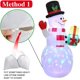 thumbnail image 3 of Adornos navideños inflables para exteriores de 1,5 M, adornos inflables de muñeco de nieve para patio con luces LED giratorias para decoración de patio y césped esquí esquí Gafas de esquí, 3 of 5