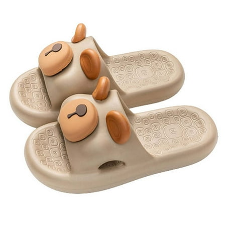 

Up to 30% off!Kukoosong Flat Sandals for Women Mens Cute Slippers Super Soft Breathable Anti-Slip Bedroom Home Slippers Women Sandals Brown 39