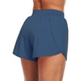 thumbnail image 3 of Cadmus Womens Athletic Running Shorts Lightweight High Split Comfy Liner for Gym Workout Track,1 Pack,Navy Blue,M, 3 of 8