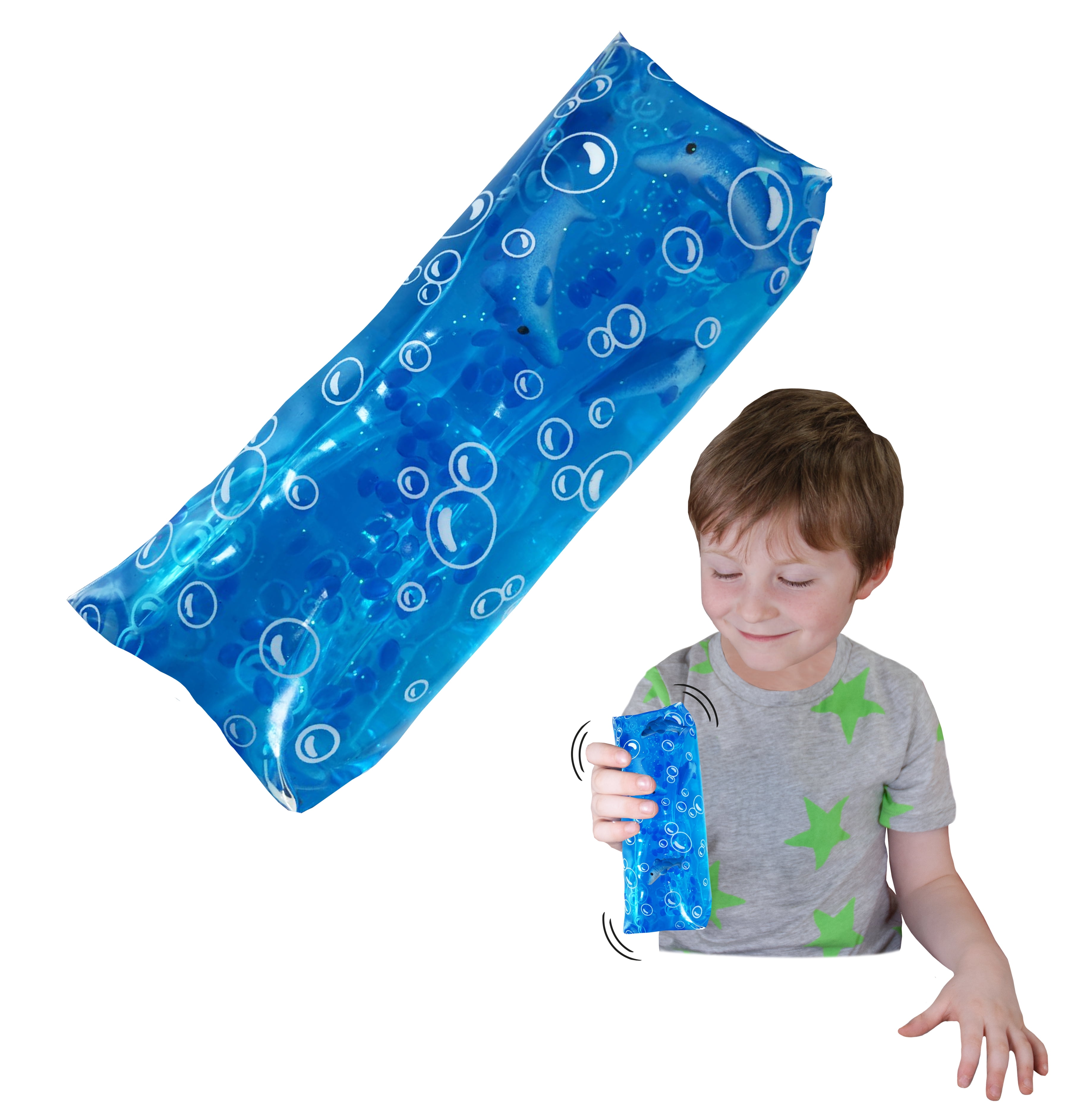 Wiggly Jiggly - Sharks and Dolphins from Deluxebase. Large super squishy water snake fidget toy with dolphin and shark Great sensory toy for ADHD - Walmart.com