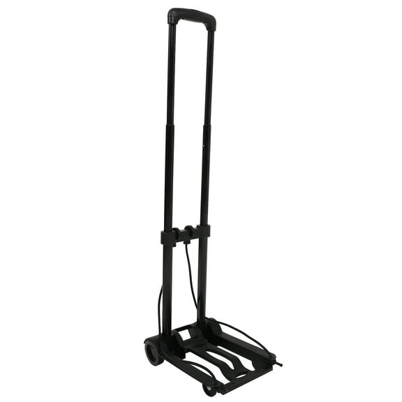 Hytrove Folding Luggage Cart Folding Hand Truck Black PP for Daily Use and Travel 1Pcs