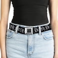 thumbnail image 5 of Buckle-Down Belt, Seatbelt Buckle Belt, Death Coffin Old English Black White, Youth 22 to 32 Inches, 5 of 9