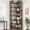 Retro color, variant on Huisuilinss L-Shaped Corner Bookshelf,Etagere Bookcase,Industrial Corner Shelf Storage Rack,Freestanding Display Shelf,Wood Open Storage Shelves With Metal Frame For Living Bedroom Home Office