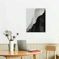 thumbnail image 2 of Nawypu  Framed Canvas Print Wall Art Black Gray Watercolor Ink Wave Collage Abstract Shapes Illustrations Modern Art Decorative Elements Relax/Calm for Living Room, Bedroom, Office - 24"x36" Black, 2 of 4