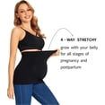 thumbnail image 5 of KUNINDOME Combination of Pants Waist Extenders and Maternity Shirts Extenders, Seamless Maternity Belly Band, 5 of 6