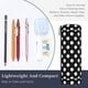 thumbnail image 3 of Disketp Black and White Polka Dot Estuche Organizador de Lápices de Cuero, Estuche de Oficina con Cremallera para Bolígrafo y Lápiz, 3 of 6