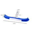 Pool Brush 18 Inch Floor & Wall Pool Brush Aluminum Clip Handle Nylon