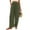 Army Green_BO20, variant on Linen Pants Women Casual Spring Summer Wide Leg Palazzo Pants with Pockets High Waisted Comfy Loose Lounge Beach Trousers Vermilion XL