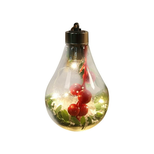 Arbre de Noël avec Décorations et Lumières Boule de Noël Led Transparente Pendentif Arbre de Noël Table Lumineuse Arbre de Noël avec Lumières Arbre de Noël avec Lumières Led