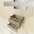 thumbnail image 5 of 24" Width Wall-Mount Bathroom Vanity – Modern Floating Vanity with Soft-Close Drawers, Laminate Doors, Plywood Construction, Roma Clay, 5 of 8