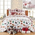 thumbnail image 4 of Levtex Home Merry & Bright Collection - Jingle Paws - Decorative Pillow (18x18in.) - Santas Helper - Red, Brown, Taupe and White - Red, Brown, Taupe and White, 4 of 4