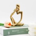 thumbnail image 1 of Thinker Statues and Sculptures, Resin Thinker Statue Ornaments, Abstract Style Sculptures, Housewarming Gifts, Living Room Dining Room Desk Decoration, 1 of 4