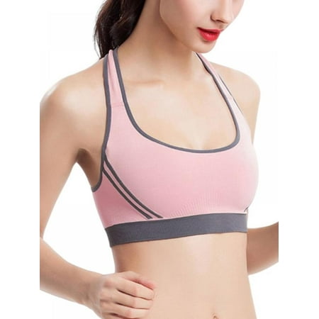 

Women s Sports Bra Crisscross Back Padded Bra Wirefree Push-up for Yoga Running
