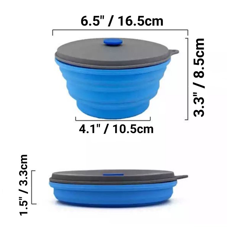 Mr. Peanut's 30oz Collapsible Silicone Camping Bowl with Lid & Foldabl –  Mr. Peanut's Pet Carriers