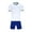 White, variant on CYRBOKO Athletic Outfit Sets for Boys, Elastic Waist 2-piece Quick-dry Short Sleeve Summer Top and Shorts White Size 10 T
