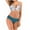 Mint Green, variant on Lilgiuy Women Charming With Chest Pad Without Underwire Printed Double Shoulder Bikini Strappy Split Swimsuit Push Up Relaxing Bathing Suits