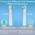 thumbnail image 3 of xianlin-Replacement Toothbrush Heads for Oral b Non-iO Toothbrush, Professional Brush Heads Refill Compatible with Oral b Pro 9000/8000/ ... /500,/300/... Genius and Smart, 2Type,12Pack, 3 of 4