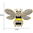 thumbnail image 2 of Broche de abeja esmaltado en tono dorado con diamantes de imitación para decorar cuellos, vestidos, suéteres, bufandas y chal., 2 of 2