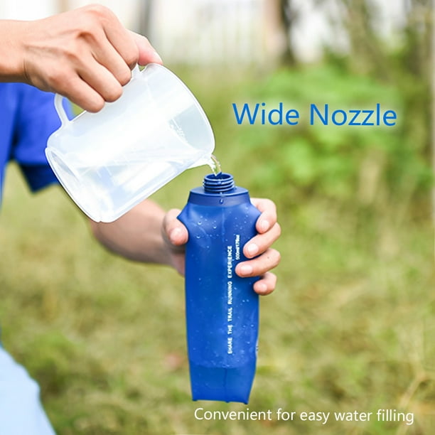Chaleco Trail Running Botella Plegable Para Deporte - 500ml Libre De BPA (Carrera, Senderismo) Botella Running