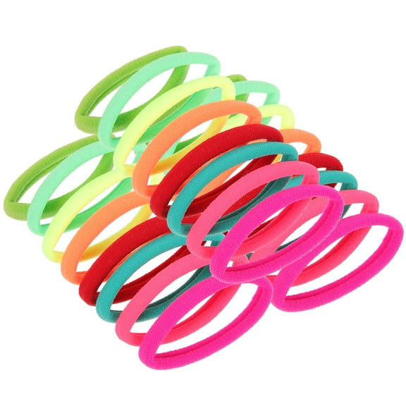HONMEET 24Pcs Assorted Color Small Ponytail Holders Elastic Hair Bands for Fashion Hair Accessory