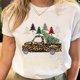 thumbnail image 1 of Camisetas estampadas de Papá Noel para mujer, camiseta de Navidad y Año Nuevo de los años 90, ropa femenina, Tops estampados, camiseta gráfica de dibujos animados a la moda para mujer, 1 of 5