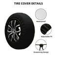 thumbnail image 2 of Naloa Cute Skeletons Figurines PVC Leather Spare Tire Wheel Cover Spare Tire Cover, for Car Truck SUV Camper Trailer Universal Fit(14-17in)-15 inch, 2 of 6