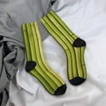 thumbnail image 5 of KLL Green Bamboo Fence Print Cool Socks Men's Women's Crew Socks Funny Crazy Novelty Stockings, 5 of 6