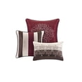 thumbnail image 5 of Madison Park Donovan 7 Piece Comforter Set, Californie Très Grand, Rouge, 5 of 5