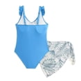 thumbnail image 6 of XEGLSBU Swimsuit for Girls 1 Piece Girl's 2 Piece Swimsuit Bathing Suit High Waist Bikini Sets with Cover Up z260529-2-Sky Blue Size 13-14 Years, 6 of 6