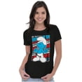 thumbnail image 3 of Vintage Retro The Smurfs Cartoon Drip Women's T Shirt Ladies Tee Brisco Brands S, 3 of 5