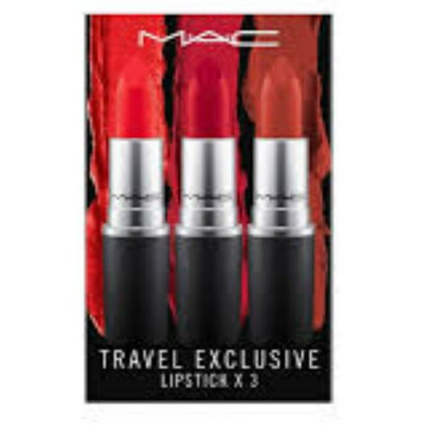 Mac Travel Exclusive Lipstick x3 reds"full size" 607 Lady