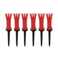 thumbnail image 1 of Sonducket Paquete de 6 accesorios de Golf para exteriores de 86mm/96mm para entrenamiento de Golf estructura estable de baja resistencia Tee de Golf de Golf Rojo Sonducket OD003034-01, 1 of 6