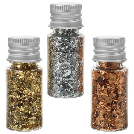 Gold Foil Flakes for Nail Art Decor Assorted Colors Easy to Match with Acrylic Nails 1 Set
