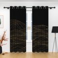 thumbnail image 4 of Lfeey Room Darkening Blackout Curtains, Insulated Room Darkening, Black Gold, 42 inches Wide by 84 inches Long, 2 Panels, 4 of 6