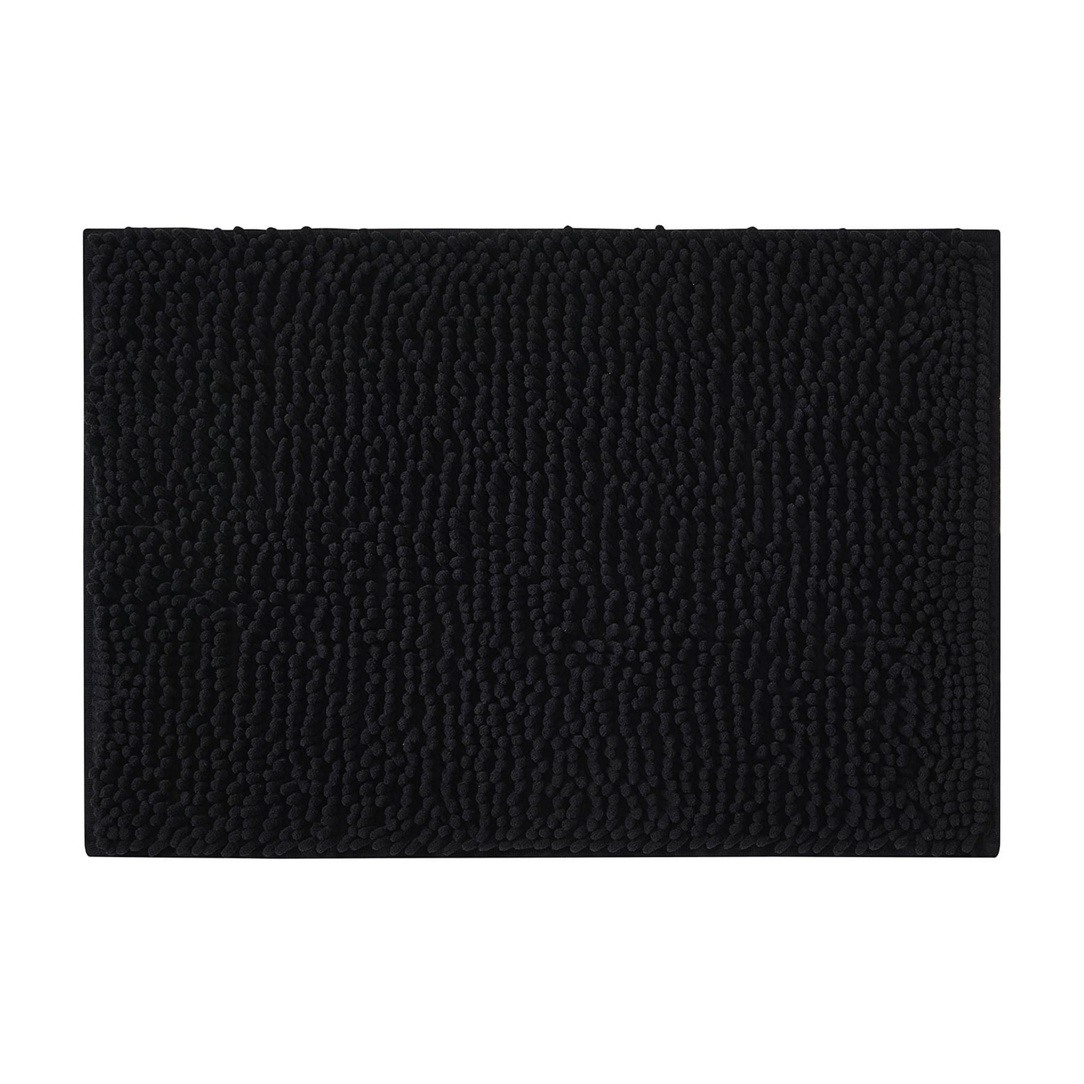 Mainstays 16-Piece Black Plaid Shower Curtain Bathroom Set – Black Fabric Curtain with Rug, Hooks, Soap Pump & Tray