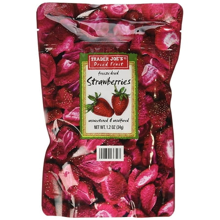 Trader Joe's Freeze Dried Strawberries Unsweetened & Unsulfured 1.2oz