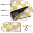 thumbnail image 3 of Lemon Yellow Checkered Round Area Rug 3 FT, Small Kitchen Bathroom Mat, Geometric Yellow Buffalo Plaid Washable Indoor Outdoor Throw Runner Carpet Non-Shedding Doormat for Table Shower Sofa Entryway, 3 of 4