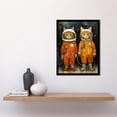 thumbnail image 2 of Cosmic Cats in Outer Space Moon Walk Fun Kids Bedroom Artwork Art Print Framed Poster Wall Decor 12x16 inch, 2 of 5