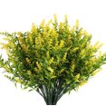 thumbnail image 1 of 8pcs-Fake Flower Yellow 7 Fork Tip Leaf Spike Ofspeizc CZJJ-HQ6-4, 1 of 6
